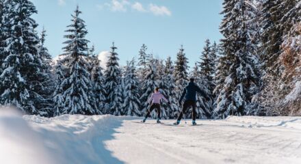 Cross-country skiing and enjoyment